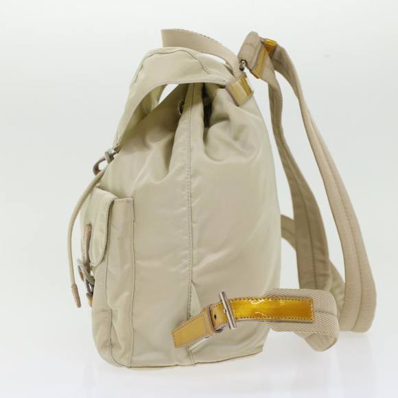 PRADA Backpack Nylon Beige Auth 45868 - Picture 3 of 16